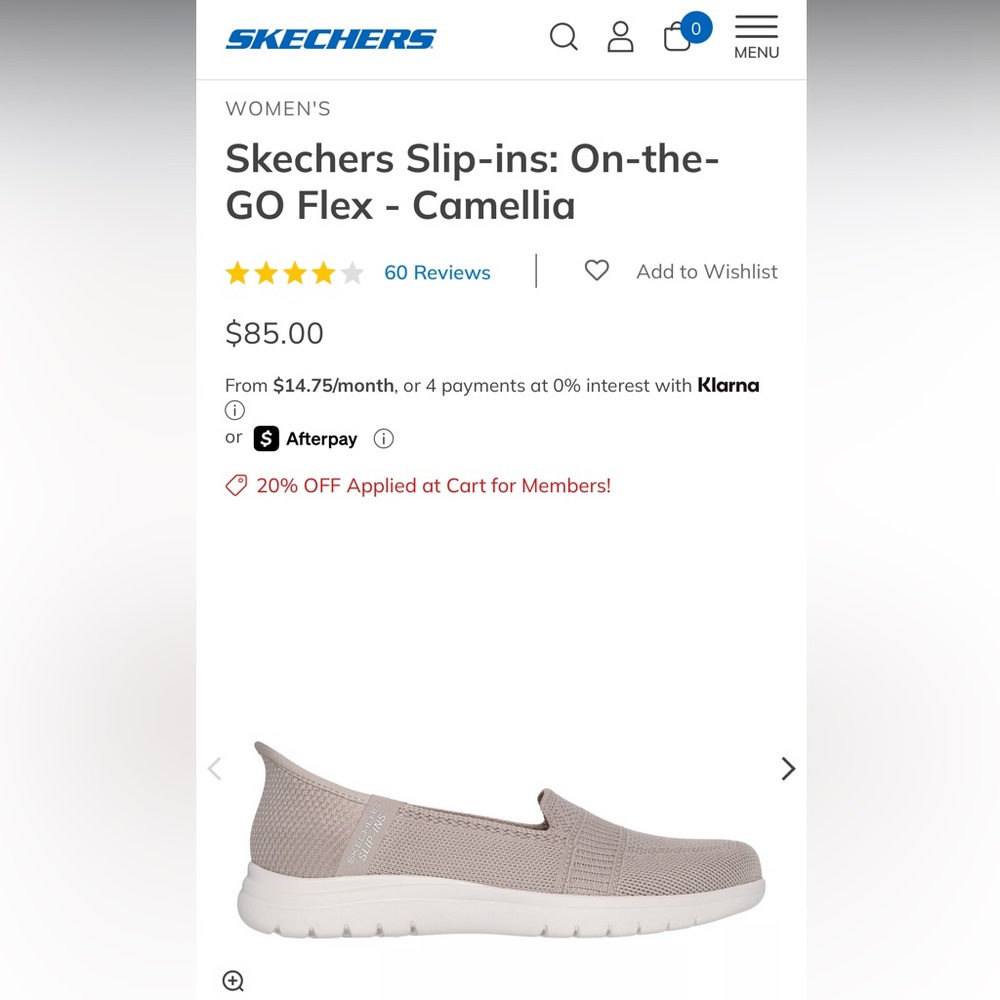 Skechers Women's Slip-Ins The Go Sneakers Taupe Air Cooled Memory Foam size 10